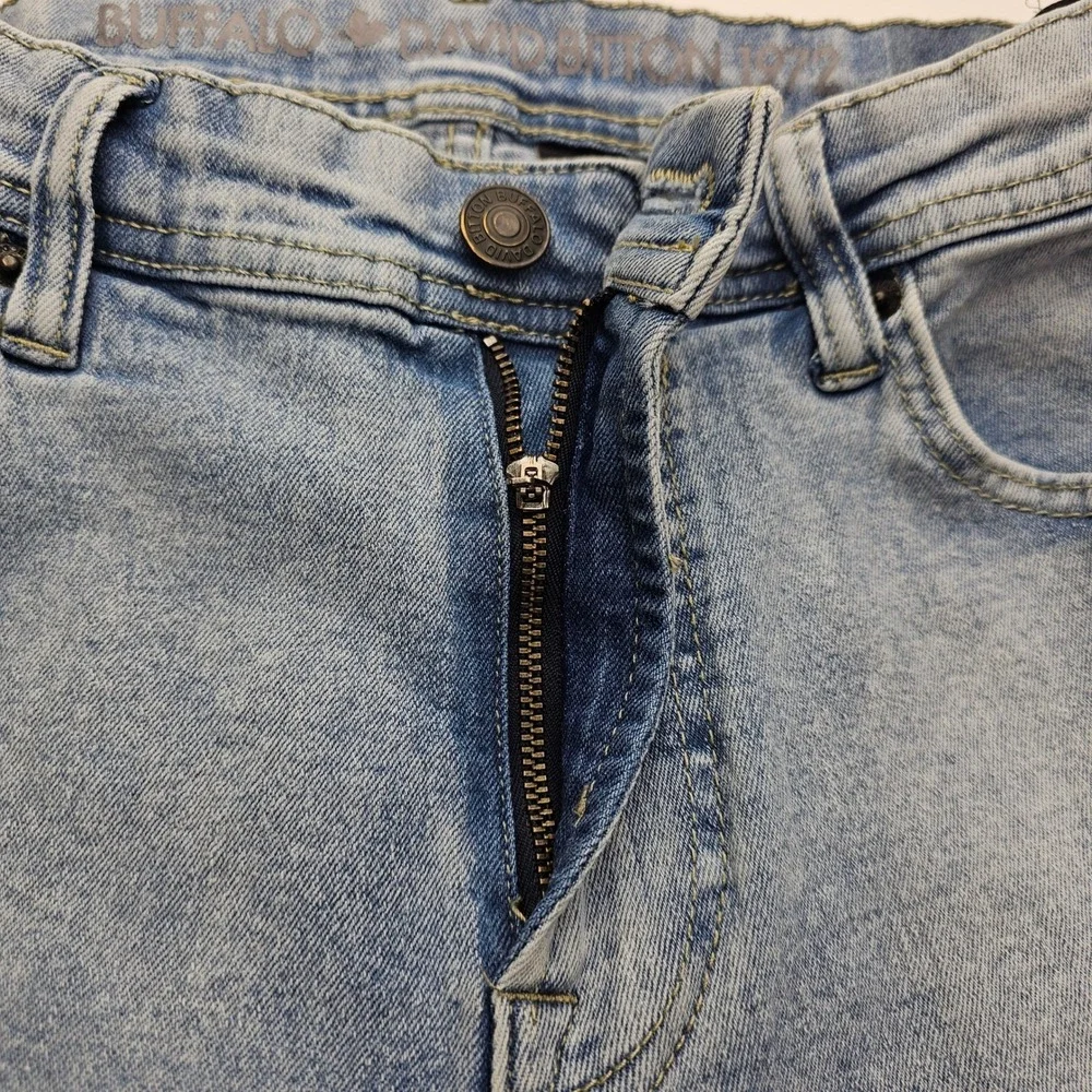 Buffalo David Bitton Max-X Skinny Stretch Jeans Light Wash Denim mens 32x32